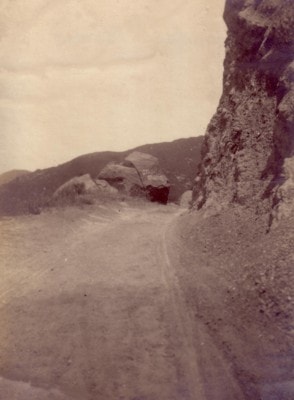 Mountain road travelled during the Ahrens California journey