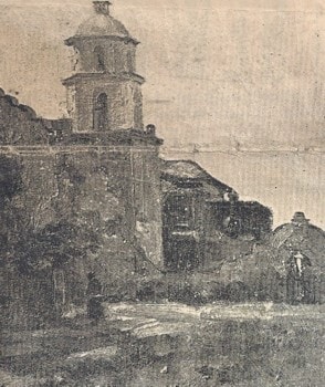 San Luis Rey Mission painting by Carl Ahrens