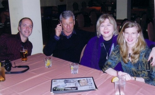 Chris Keith, Fred Downes, Deb Downes and Kim Bullock at the Rum Runner after Carl Ahrens Day