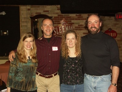 Kim Bullock, Chris Keith, Wendy Miller and Mike Ahrens at the Rum Runner Pub in Kitchener