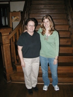 Martha McGowan and Kim Bullock at the Roycroft Inn in East Aurora, NY