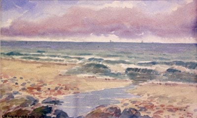 Seascape with Purple Sky