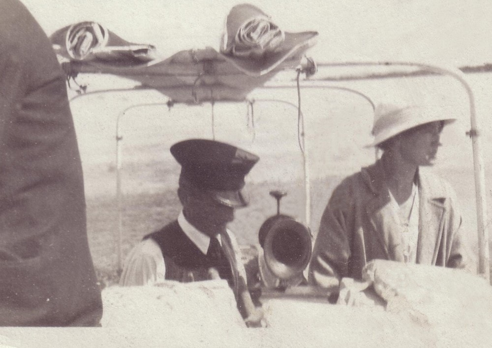 Carl and Madonna Ahrens aboard the Middie