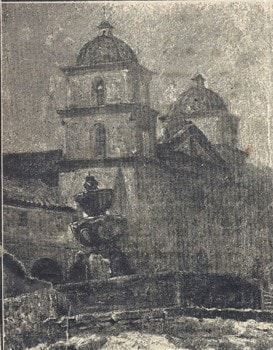 Santa Barbara Mission painting by Carl Ahrens