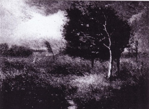 Dark wooded landscape, The Coming Storm