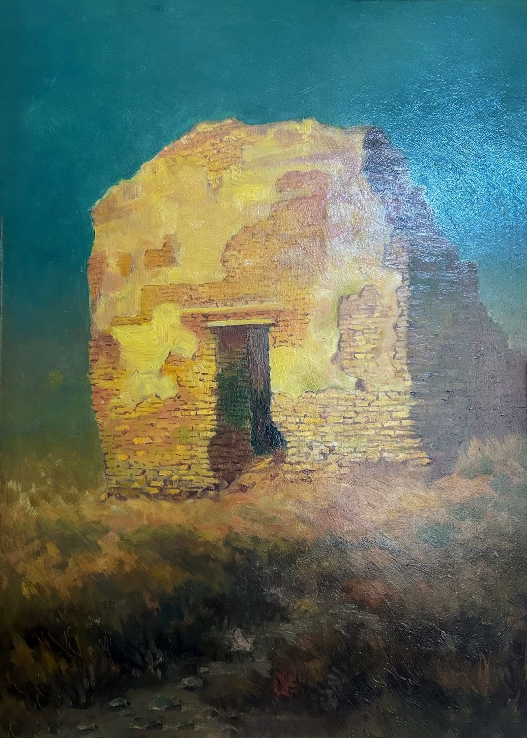 Nuestra Senora de la Solidad — oil on board by Carl Ahrens, c. 1906, Collection of Fred and Deborah Downes