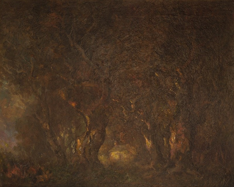 The Evening Sun — oil on canvas by Carl Ahrens, c. 1910, Private Collection
