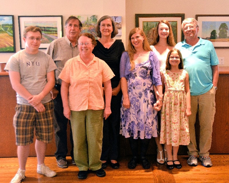 Eight descendants of Carl Ahrens came to this event