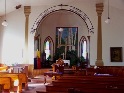 Interior of the Saugeen First Nations church