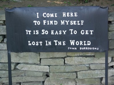 Reflection sign at the Saugeen Reservation