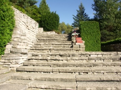 Stone staircase at the Saugeen Reservation