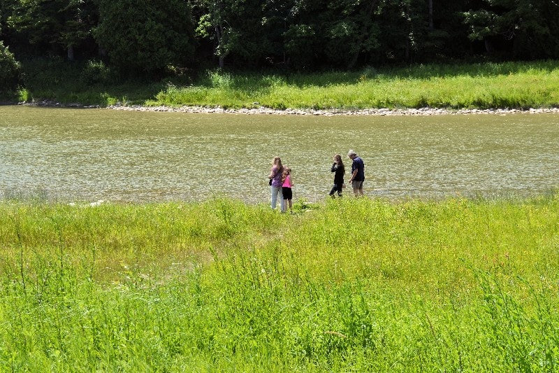Three generations beside the Saugeen River