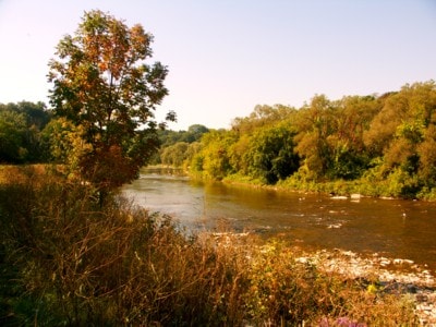 Humber River landscape in autumn